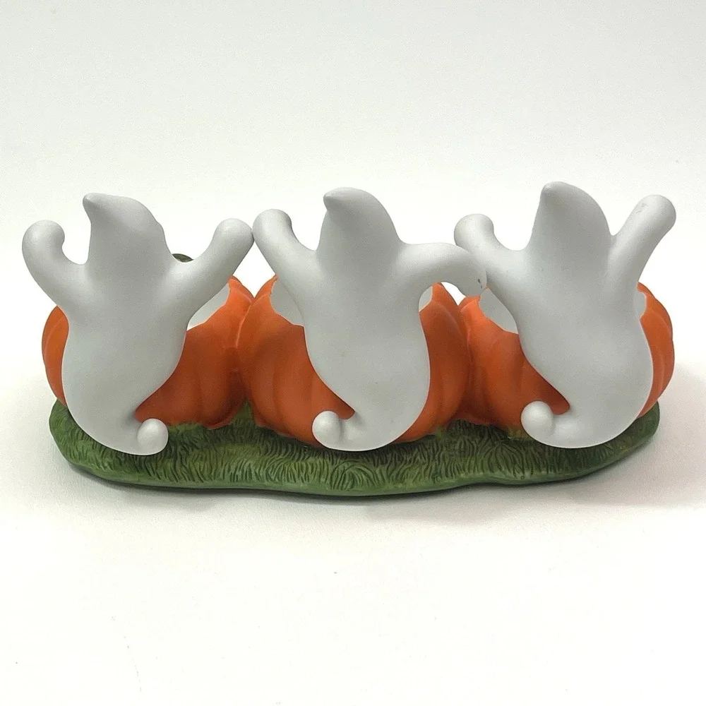 PartyLite‎ Ghost Trio Tealight Holder P7262 Retired Halloween Fall Decor